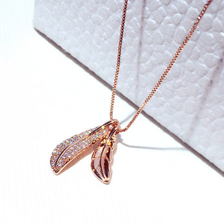 Fashionable Korean Style Leaf Pendant Choker Necklace